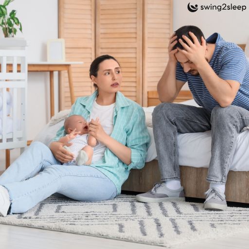 Eltern überfordert mit gereiztem Baby