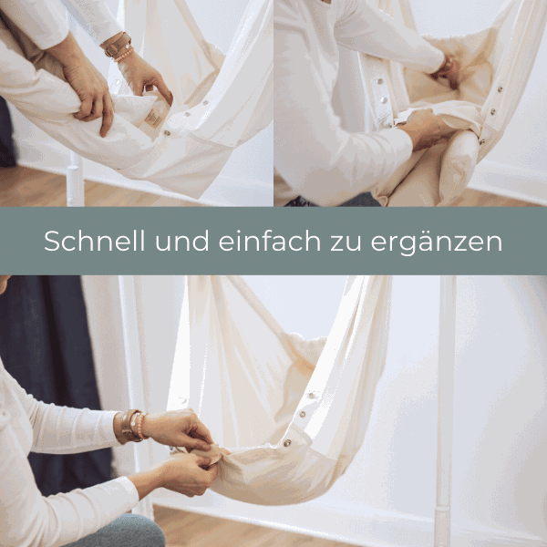 Sheep's wool mattress for the automatic baby hammock